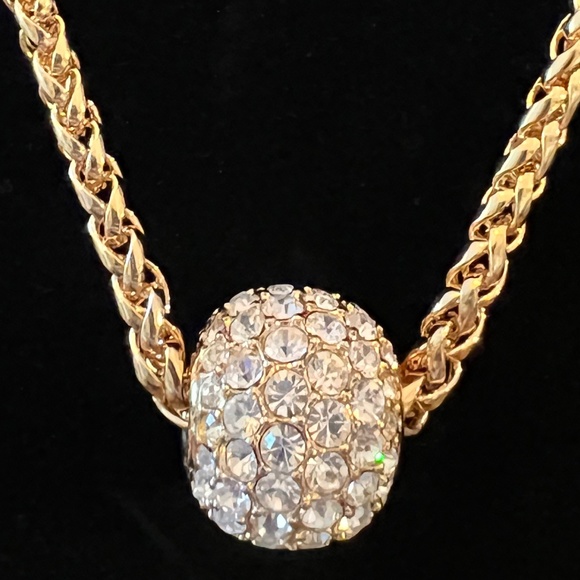 Jewelry Vintage Joan Rivers Gold Tone Necklace With Crystal Encrusted